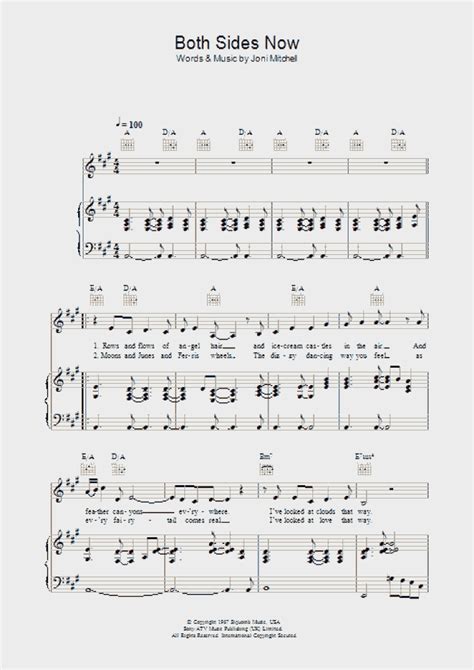 Both Sides Now Piano Sheet Music | OnlinePianist