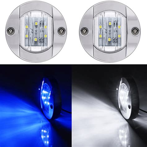 DC 12V Marine Boat Transom LED Stern Light Round ABS Plastic LED Tail