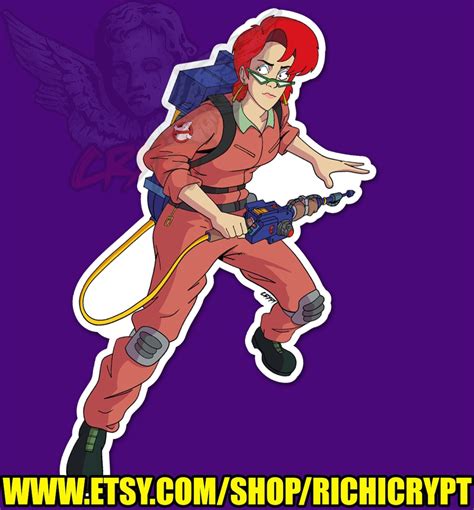 The Real Ghostbusters Janine Melnitz Ghostbuster Vinyl Sticker Etsy