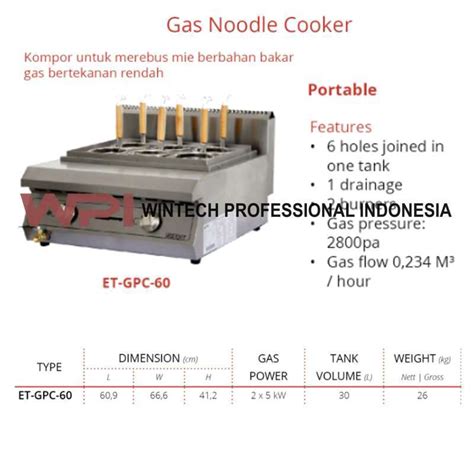 Jual Getra Et Gpc Portable Gas Noodle Cooker Lubang Kompor Untuk