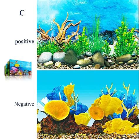 3d Marine Background For Aquarium Decorations Stickers Poster Goods