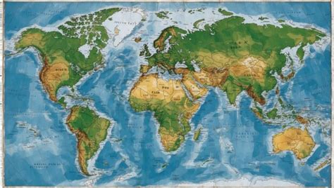 Premium Photo | A map of the world showing the oceans