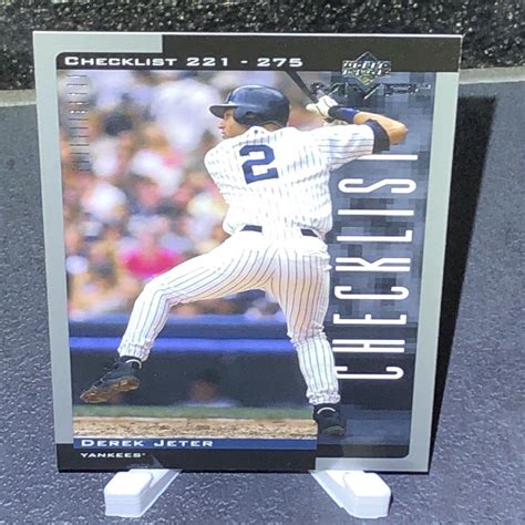 DEREK JETER 2001 UPPER DECK MVP CHECKLIST New York Yankees Baseball