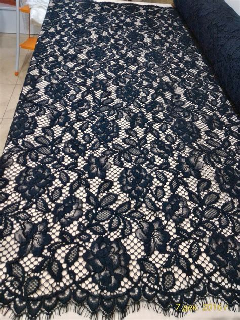 Dark Blue Lace Nude With Flowers Lace Chantilly Lace Wedding Etsy