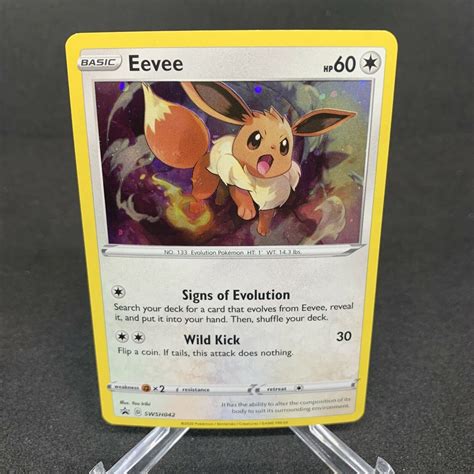 Eevee Swsh Cosmos Holo Black Star Promo Pokemon Card Values Mavin