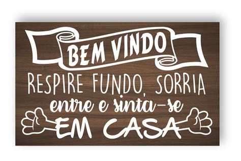 Quadro Decorativo Seja Bem Vindo Vinil Studio Placas E Adesivos