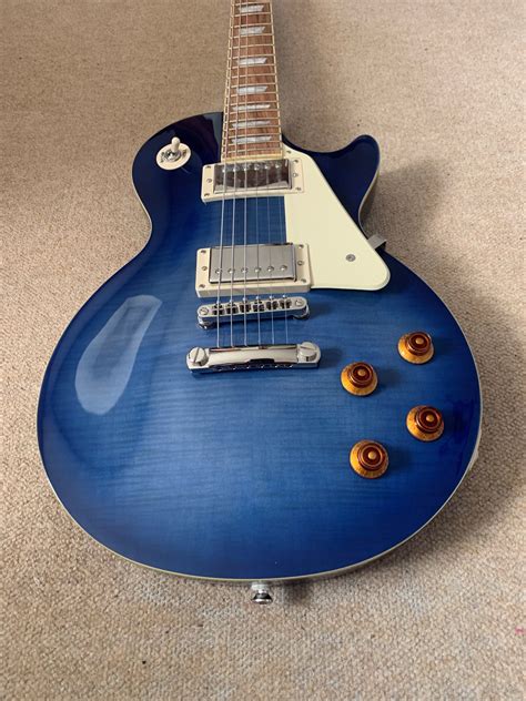 Epiphone Les Paul Standard Plustop Pro Trans Blue Rock Stock Stores