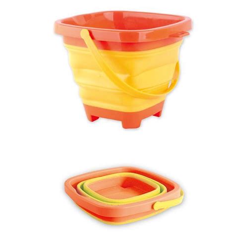 Heroneo Portable Children Beach Bucket Sand Toy Foldable Collapsible