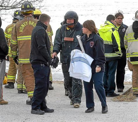 Ice Sailor Goes Through Thin Ice On Struble Lake In Honey Brook The