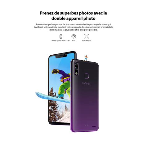 Infinix Hot 7 Ecran 6 2 Memoire 16 Go Ram 1 Go Connexion 4G 13MP Promo Sn
