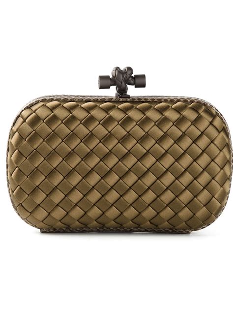 Bottega Veneta Knot Box Clutch In Brown Lyst