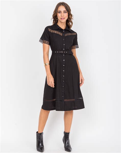 Vestido Em Linho C Guippir Express O Moda Feminina