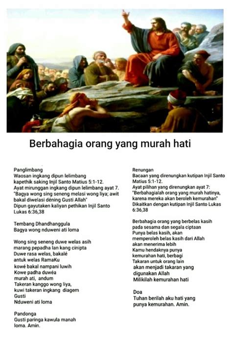 Berbahagialah Orang Yang Murah Hatinya SESAWI NET