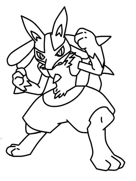 Lucario coloring pages