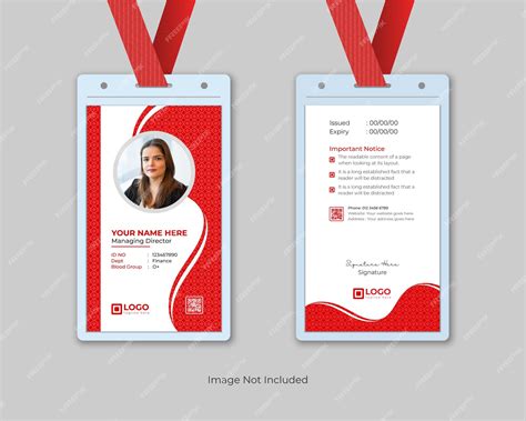 Premium Vector | Creative ID Card Template Or office employee id card ...