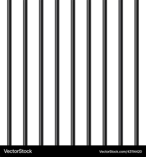 Black realistic metal prison bars isolated Vector Image