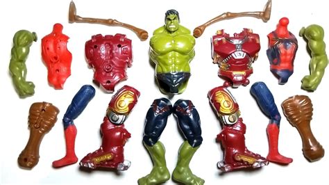 AVENGERS TOYS ASSEMBLE HULK SMASH HULK BUSTER SPIDER MAN SIRENHEAD