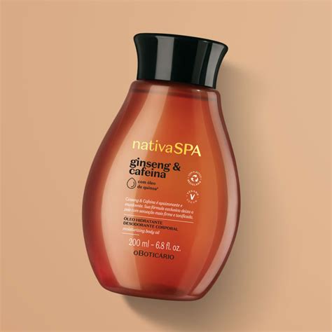 Óleo Hidratante Desodorante Corporal Nativa SPA Ginseng e Cafeína 200ml