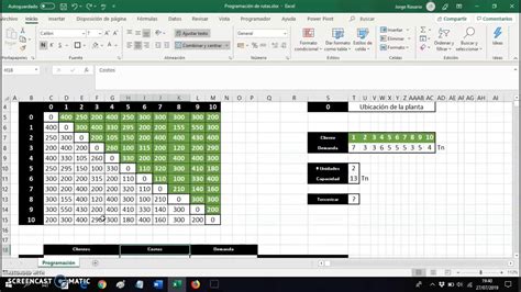 Programaci N De Rutas En Excel Youtube