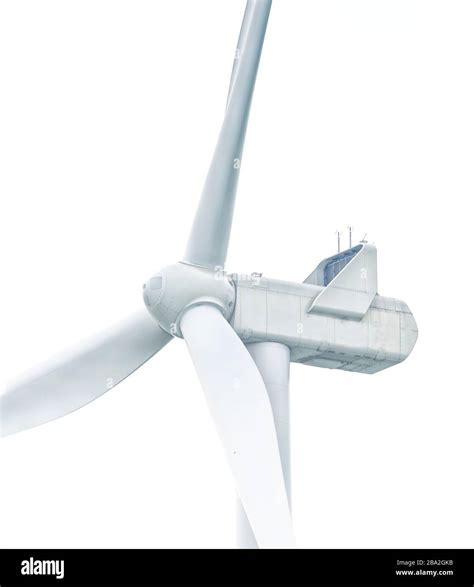 Wind Turbine Isolated On White Background Stock Photo Alamy