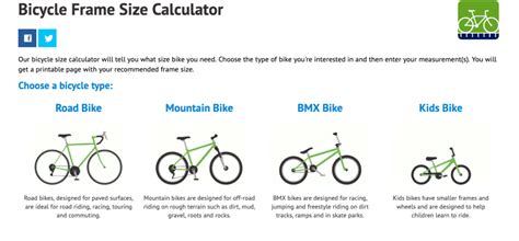 Bike Size Chart Infographic Get The Right Size In 2 Mins