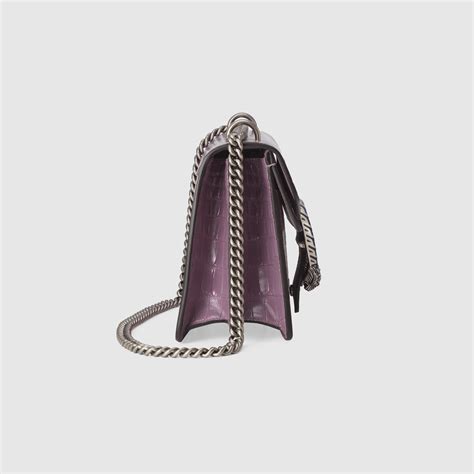 Bolso de hombro Dionysus de cocodrilo pequeño en lila GUCCI ES