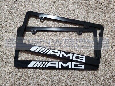 Amg License Plate Frame Mercedes Benz Pair Ebay