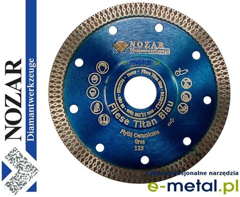 Tarcza Diamentowa Nozar Tarcza Diamentowa 125 22 2 Fliese Titan Blau 1