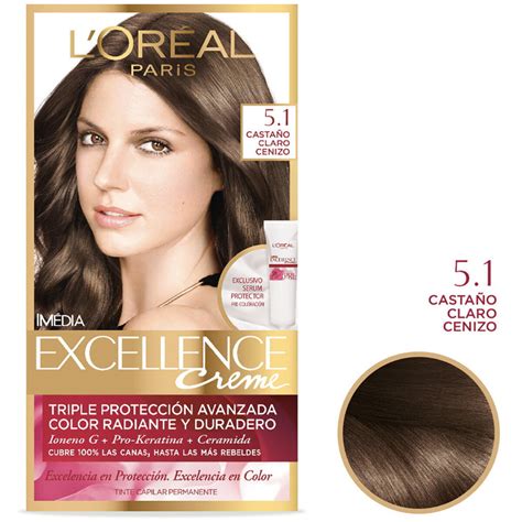 Coloración L Oréal Paris Excellence 5 1 Castaño Claro Cenizo J Saul