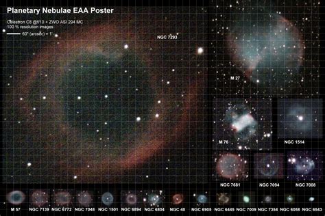 Bersicht Der Planetarischen Nebel Eaa Style Astronomie De Der