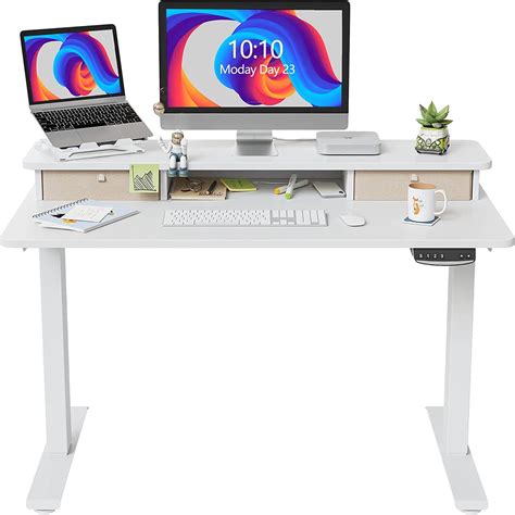 Fezibo X Inch Height Adjustable Electric Standing Desk With