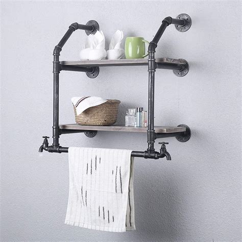 Amazon Industrial Bathroom Shelves Wall Mounted Tiered In Iron