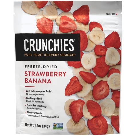 Crunchies Freeze Dried Strawberry Banana Snacks Oz Walmart