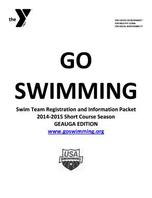 Fillable Online Swim Team Registration And Information Packet