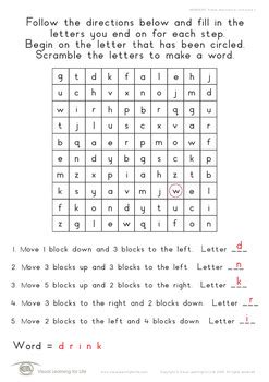 Follow Directions To Form A Word Visual Perception Worksheets Tpt