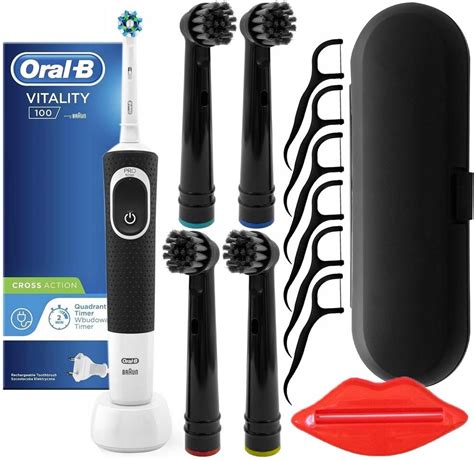 Szczoteczka Elektryczna Oral B Vitality 100 Czarna 4 Zam Czarne Prec