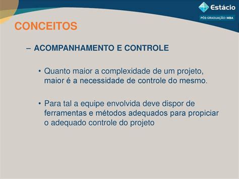 Mba Gest O De Projetos Disciplina Gerenciamento De Projetos Complexos