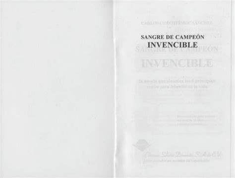 SOLUTION Sangre De Campe N Invencible Carlos Cuauht Moc S Nchez