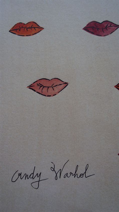 Andy Warhol 1959 Ink And Watercolor Painting ‘lips Artifacts World