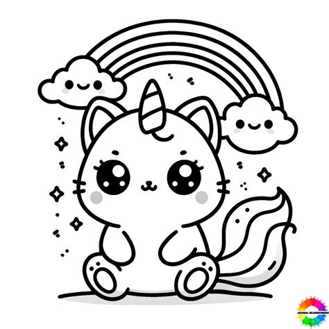 50+ Unicorns Cats Coloring Pages to Print – Easy