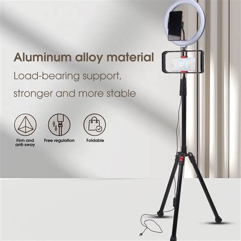 Portable Aluminum Alloy Tablet Tripod Holder Height Adjustment Rotatory