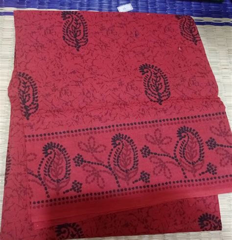 Block Prints Casual Wear Madurai Sungudi Cotton Sarees Without Blouse