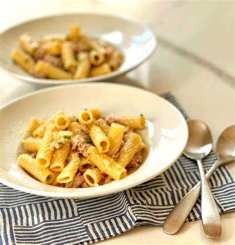 Quick And Comforting Rigatoni Pasta With Sausage And Chives A Feast