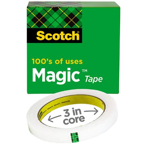 Scotch Magic Tape, 1 Roll, Numerous Applications, Invisible, Engineered ...