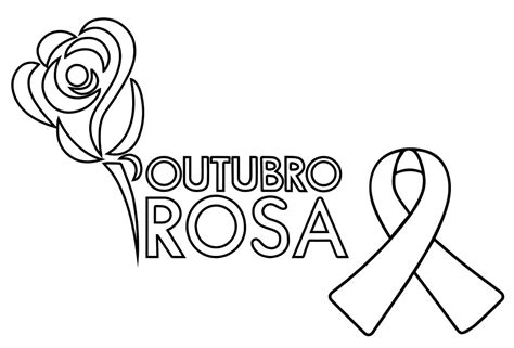 Desenhos De Outubro Rosa Imprimível Para Colorir E Imprimir