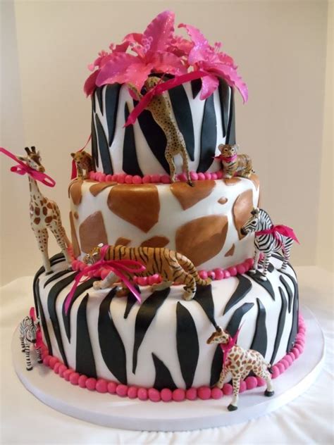 Safari Cake Girl Girly Bday Ideas Pinterest Safari Safari Baby