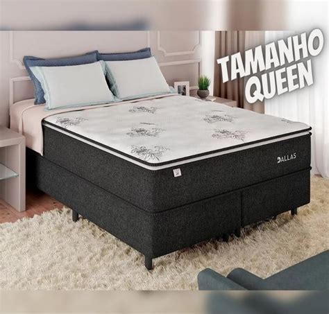 Cama Box Queen Box Colch O Plumatex Mola Ensacada Cm De Altura