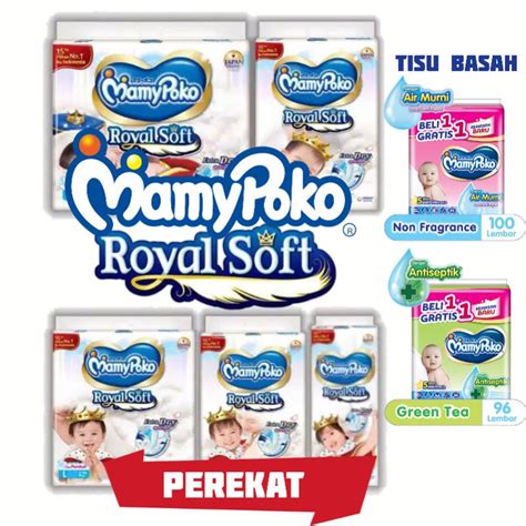 Jual Mamypoko Royal Soft Perekat Nb30 Nb52 Nb62 S60 M56 L48 XL40 XXL32