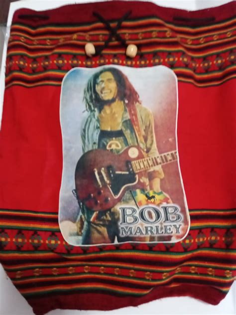 Bob Marley Colorful Drawstring Tote Backpack Gem