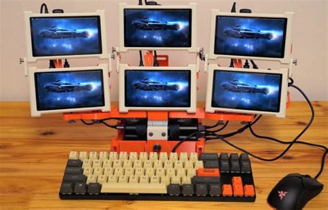 Raspberry Pi cyberdeck features 6 screens and 3 Pi - Geeky Gadgets